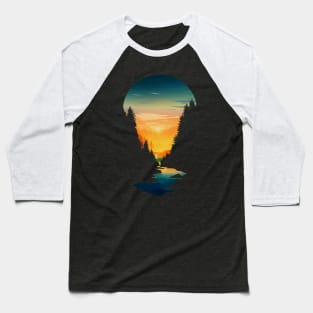 Summer Sunset Baseball T-Shirt